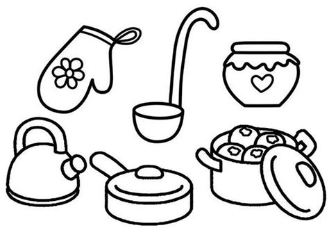kitchen utensils coloring pages