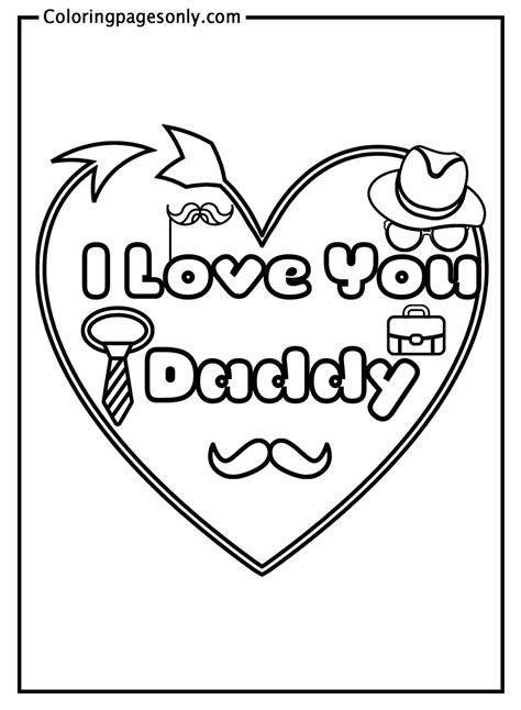 love  daddy coloring page  printable coloring pages