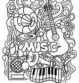 Music Coloring Notes Pages Printable Getcolorings Cat Color sketch template