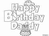Birthday Happy Coloring 40th Pages Daddy Cards sketch template