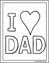 Coloring Card Dad Father Fathers Pages Heart Printable Print Words Colorwithfuzzy Cars sketch template