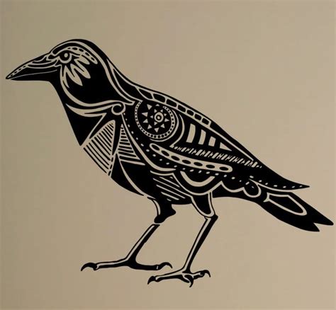 raven wall decal bird crow vinyl sticker animals art decor home interior room office shop