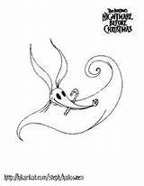 Zero Coloring Jack Nightmare Before Christmas Pages Boogie Oogie Skellington Halloween Color Disney Candy Cane Sally Printable Drawing Sheets Drawings sketch template