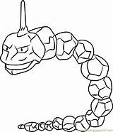 Onix Pokemon Coloring Go Pages Pokémon Color Kids Getdrawings Coloringpages101 Printable Getcolorings sketch template