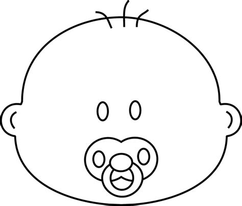 baby face outline clipart  coloring pages  boys coloring