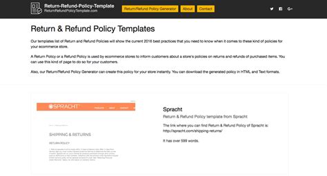 refund policy sample  template