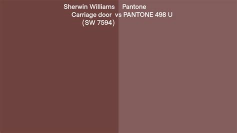 sherwin williams carriage door sw   pantone   side  side comparison
