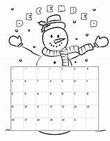 December Calendar Make Month Crayons Bust sketch template