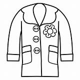 Coloring Jacket Coat Cliparts Pages Preschool Clipart Kids Clothes Computer Designs Use sketch template