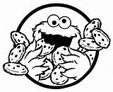 Cookie Coloring Monster Pages Cookies Printable Face Kids Para Colorear Dibujos Elmo Sesame Baby Street Milk Template Monsters Sheets Google sketch template