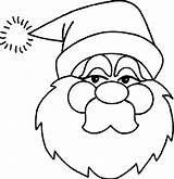 Coloring Pages Christmas Santa Claus Face sketch template
