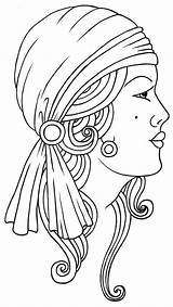 Gypsy Outlines Vikingtattoo Tattoodaze sketch template
