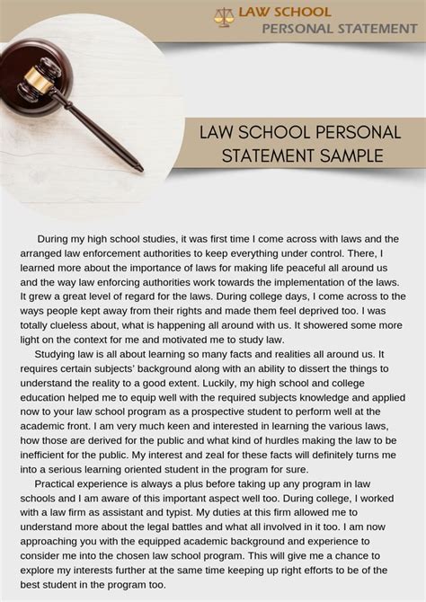 law school personal statement sample law school personal statement