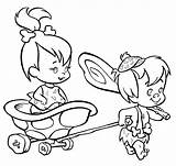 Pebbles Coloring Bambam Pages Bam Flintstones Print Cartoon Kids Template Coloringtop sketch template