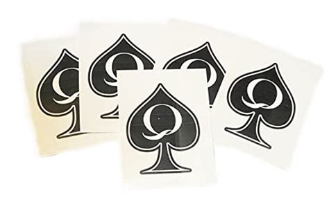 5pc large temporary tattoo queen of spades bbc qos wantitall