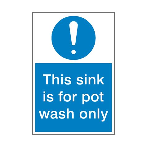 sink pot wash  sign safety labelcouk
