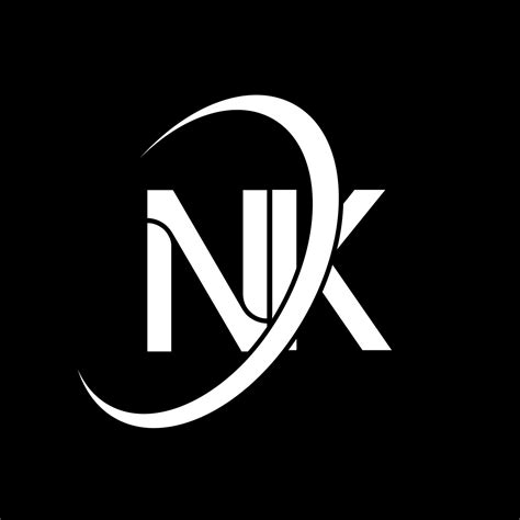 logotipo de nk diseno nk letra nk blanca diseno del logotipo de la