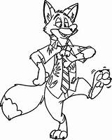 Zootopia Coloring Pages Nick Wilde Sheet Cartoon Kids Wecoloringpage Color Fox Colouring Printable Books sketch template