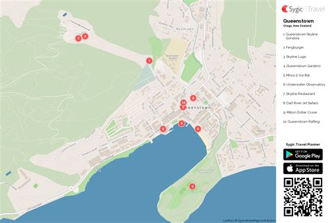 queenstown printable tourist map sygic travel