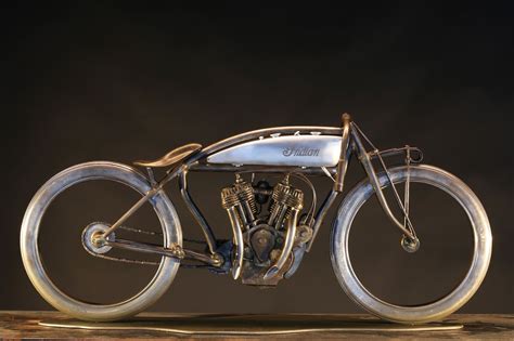 indian board track motorcycle sculptures