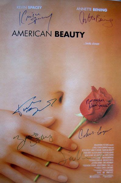 American Beauty Original 27x40 Movie Poster Cast Signed By
