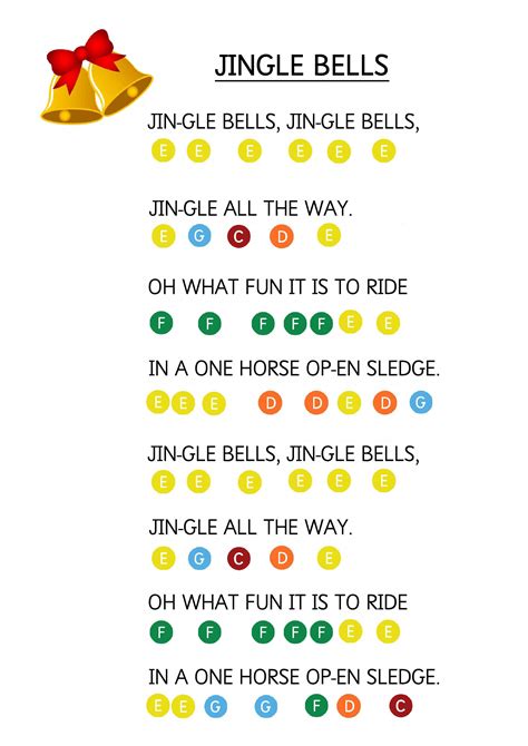 jingle bells easy piano  sheet  toddlers   teach young