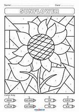 Sonnenblumen Cool2bkids Zahlen Malen Ausmalen Sonnenblume Numbered Mathematik Ausmalvorlagen sketch template