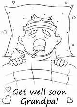 Soon Well Coloring Pages Grandpa Grandma sketch template