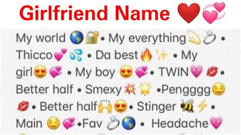 Cute Names To Call Your Girlfriend Girlfriend Name Name For Gf