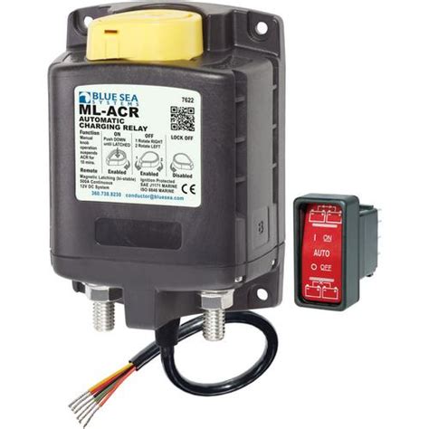 buy blue sea systems  bss ml acr charging relay  manual control mega depot