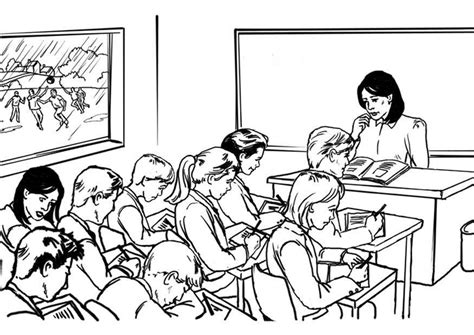 coloring page teacher  classroom  coloring home