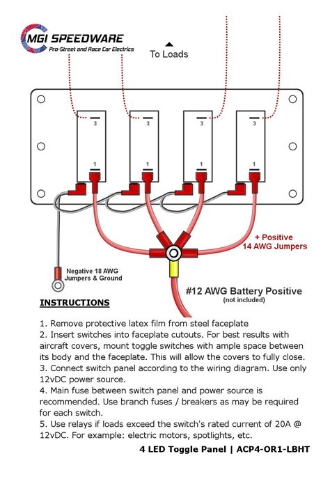 wiring diagram  lighted toggle switch wiring digital  schematic