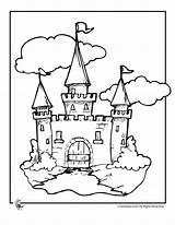 Coloring Castles Printable Castle Pages Princess Comments sketch template