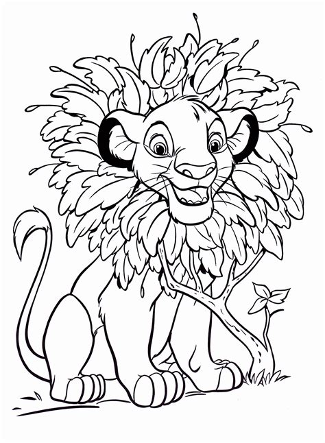 printable simba coloring pages  kids