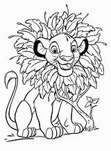 Coloring Simba Pages Kids Printable sketch template