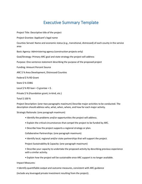 perfect executive summary examples templates templatelab