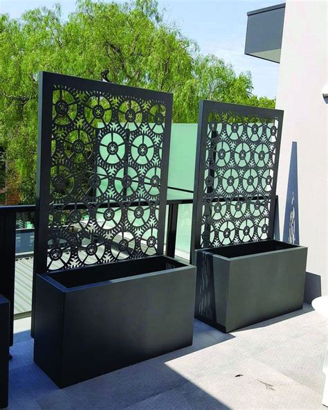 lovely outdoor room divider bunnings inspiration railing planter