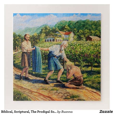 biblical scriptural  prodigal son vineyard jigsaw puzzle zazzle