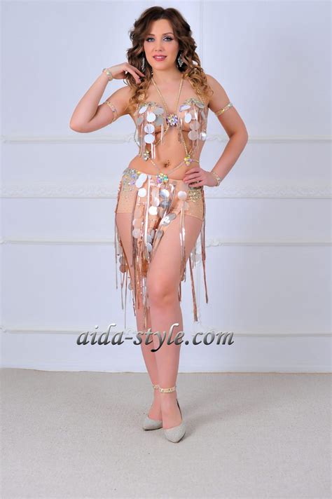 Sexy Nude Belly Dance Costume Aida Style