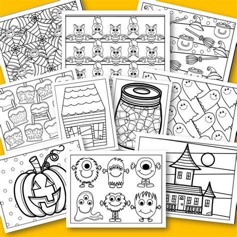 halloween coloring pages teachers pay teachers   halloween