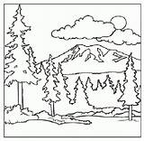 Coloring Mountain Pages Mountains Printable Scenery Erosion Children Rocky Kids Smoky Adult Forest Color Landscape Book Print Colouring Sheets Scene sketch template