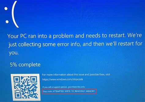 windows says “attempted write to readonly memory bsod” fix it