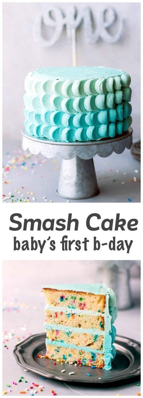 smash cake recipe idea baby boys  birthday funfetti cake