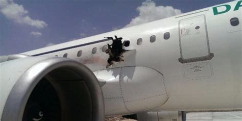 somali airplane lands with gaping hole in fuselage askmen