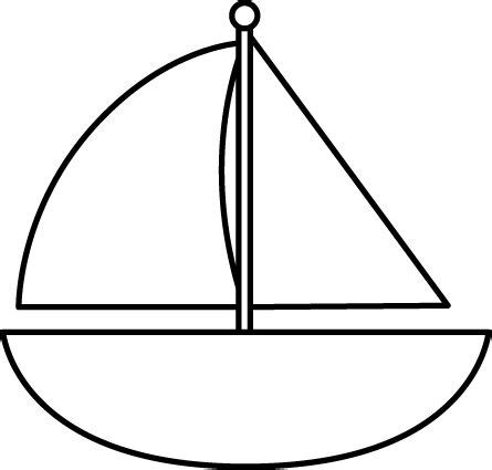 sailboat template  kids clipart