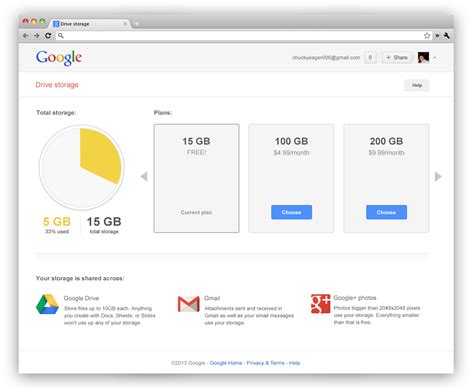 google    gb  shared gmail google   drive storage