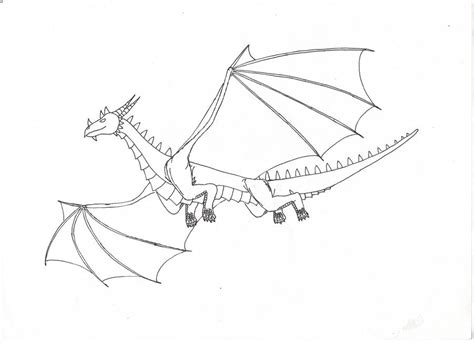 flying dragon lineart  shabura  deviantart