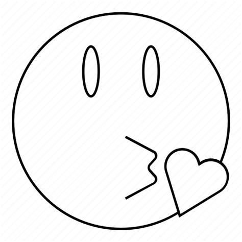 emoji emoticon face kiss smile icon   iconfinder