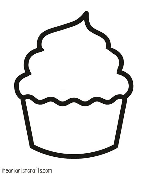 blank cupcake wrapper template coloring pages png