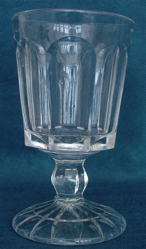 mid victorian bucket bowled moulded lead crystal rummer c